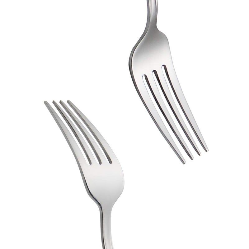 HISSF Table Forks Dinner Forks Stainless Steel 18/0 of Forks 6 Pcs for Home, Kitchen Restaurant, Dishwasher Safe, 7.99 Inches, Silver - Image 3